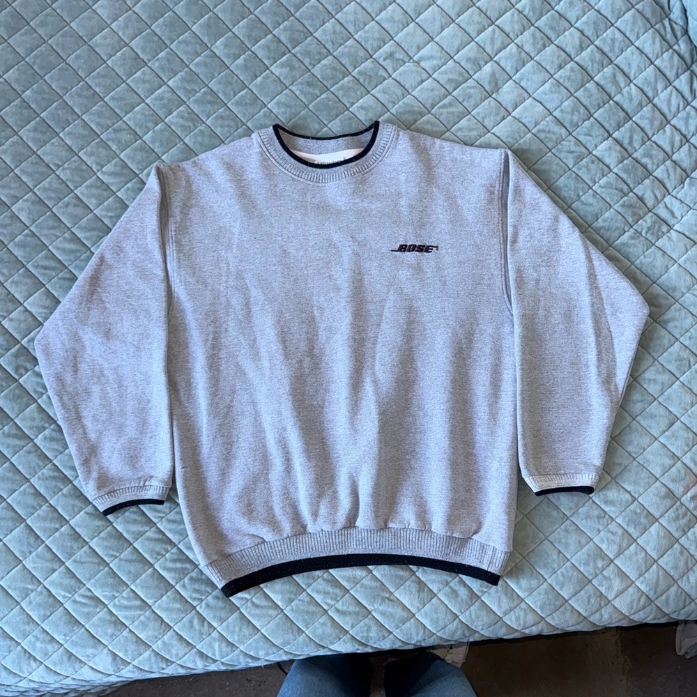 90s Bose/Teacher Appreciation Light Gray Crewneck Sweatshirt